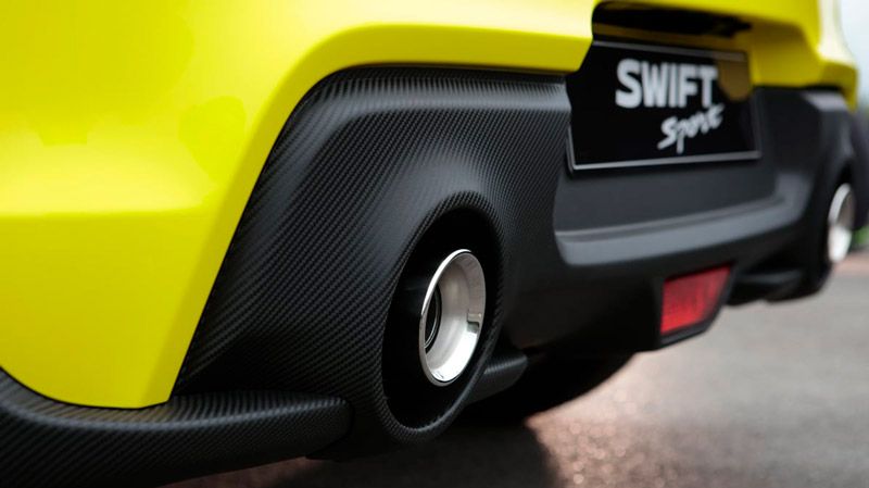 Suzuki Swift Sport dobbelt udstødningsrør